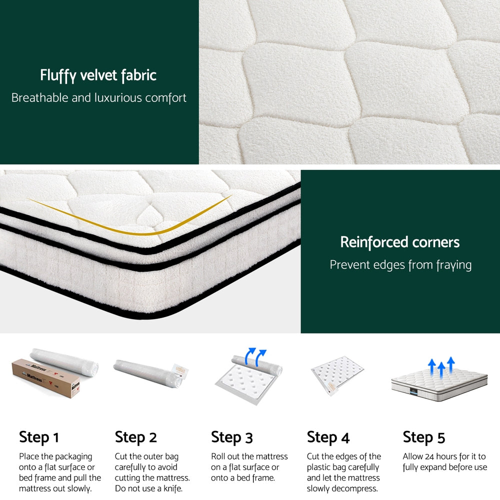 22cm Giselle Mattress Double Size-Furniture > Mattresses > Double Mattress-PEROZ Accessories