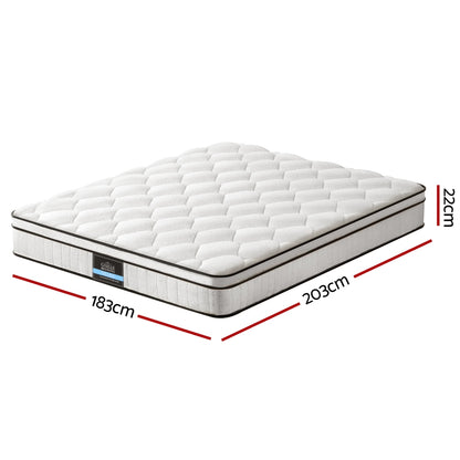 22cm Giselle Mattress King Size-Furniture &gt; Mattresses &gt; King Size Mattress-PEROZ Accessories