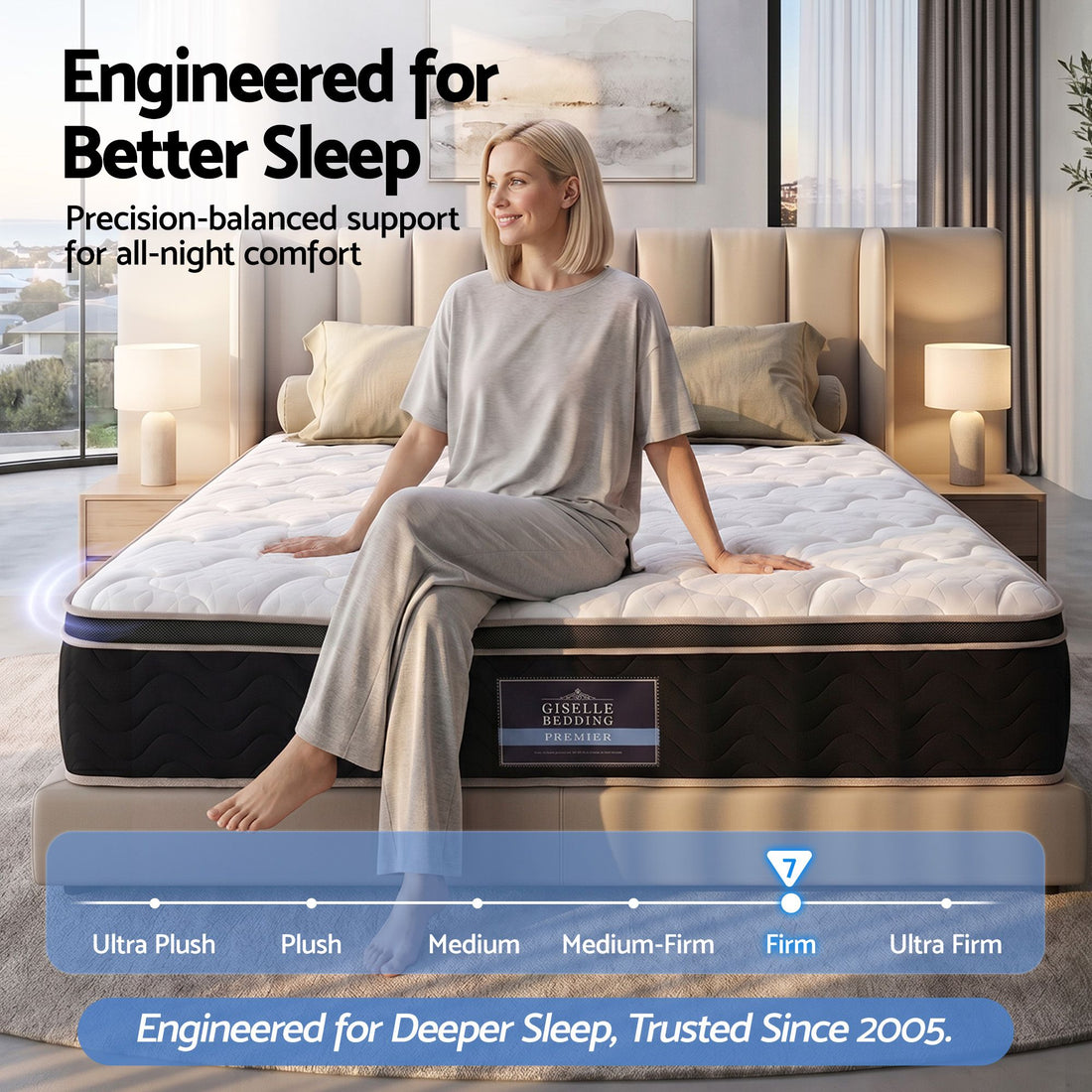 Giselle 35cm Queen Mattress Firm with Copper Memory Foam and Edge Support-Furniture > Mattresses > Queen Mattress-PEROZ Accessories