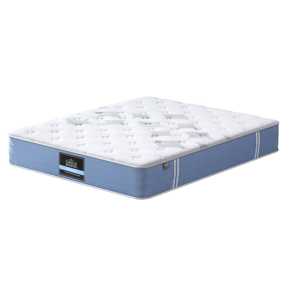 25cm Giselle Mattress Queen Bed Pocket Spring Mattresses-Furniture &gt; Mattresses &gt; Queen Mattress-PEROZ Accessories