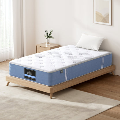 25cm Giselle Mattress Single Bed Pocket Spring Mattresses-Furniture &gt; Mattresses &gt; Single Mattress-PEROZ Accessories