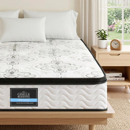 Giselle Bedding 30cm Mattress Pocket Spring Medium Firm Foam Euro Top King-Furniture > Mattresses > King Size Mattress-PEROZ Accessories