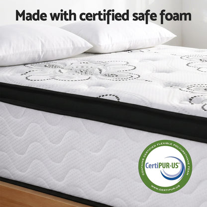 Giselle Bedding 30cm Mattress Pocket Spring Medium Firm Foam Euro Top Queen-Furniture > Mattresses > Queen Mattress-PEROZ Accessories