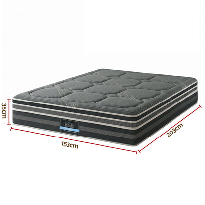 Giselle Mattress 35cm Hybrid Pocket Spring Euro Top Queen-Mattresses-PEROZ Accessories