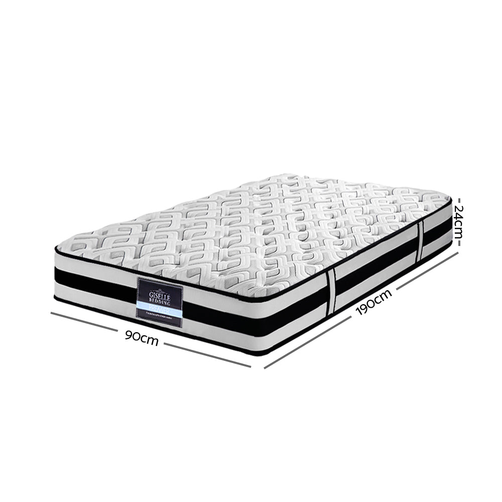 Giselle Bedding 24cm Mattress Super Firm Single-Mattresses-PEROZ Accessories