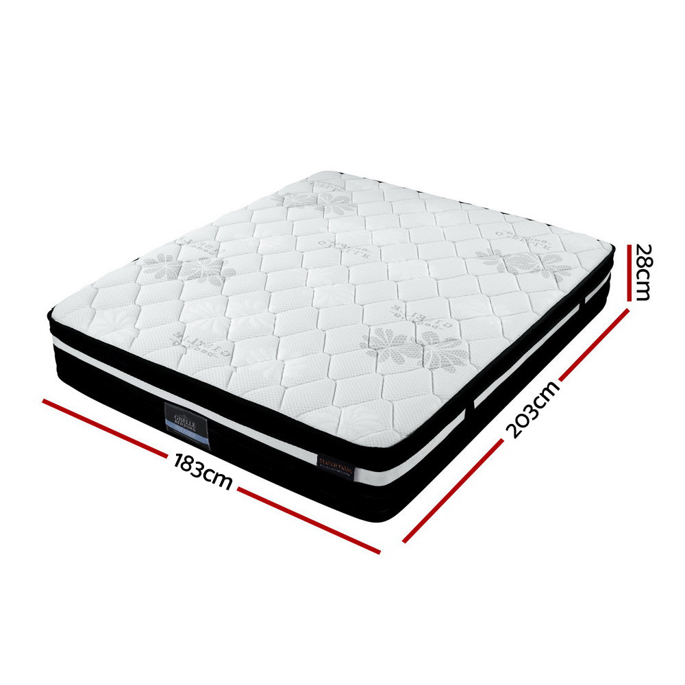 Giselle Bedding 28cm Mattress Super Firm King-Mattresses-PEROZ Accessories