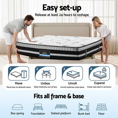 Giselle Bedding 35cm Mattress Cool Gel Memory Foam Queen-Mattresses-PEROZ Accessories