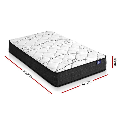 Giselle Bedding 16cm Mattress Medium Firm King Single-Mattresses-PEROZ Accessories