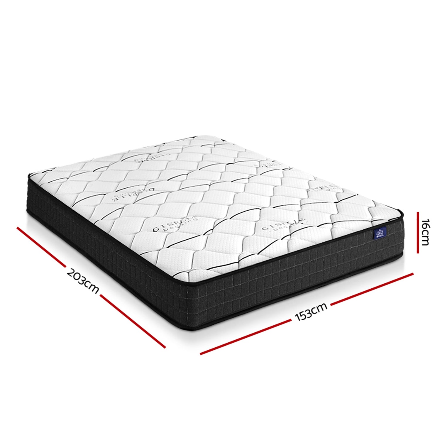 Giselle Bedding 16cm Mattress Medium Firm Queen-Mattresses-PEROZ Accessories