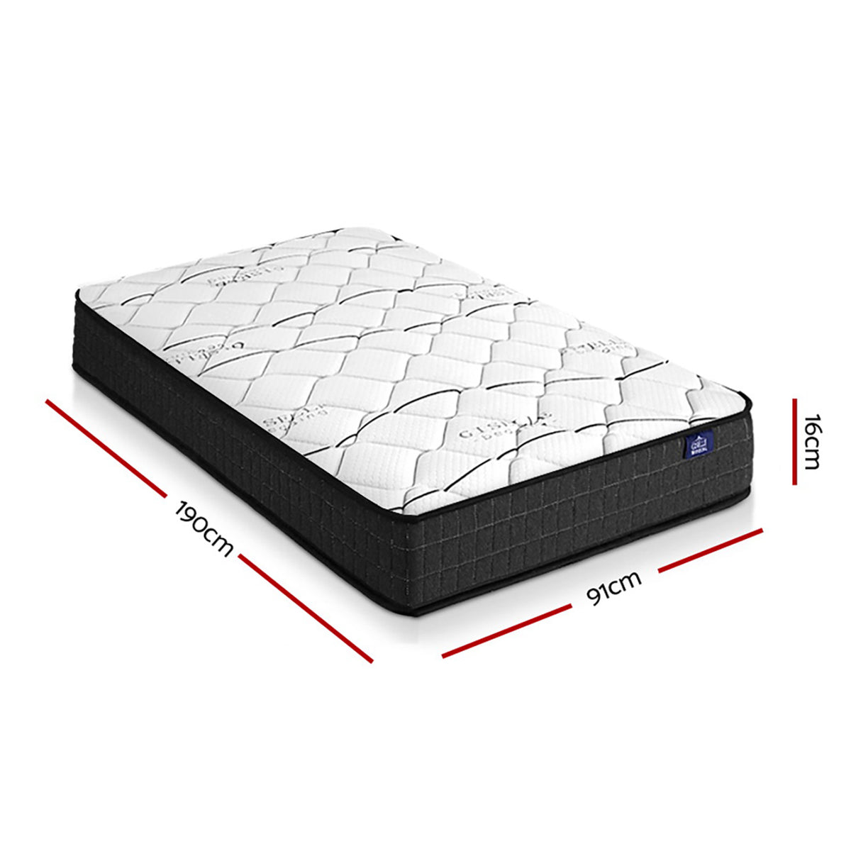 Giselle Bedding 16cm Mattress Medium Firm Single-Mattresses-PEROZ Accessories