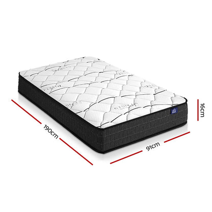 Giselle Bedding 16cm Mattress Medium Firm Single-Mattresses-PEROZ Accessories