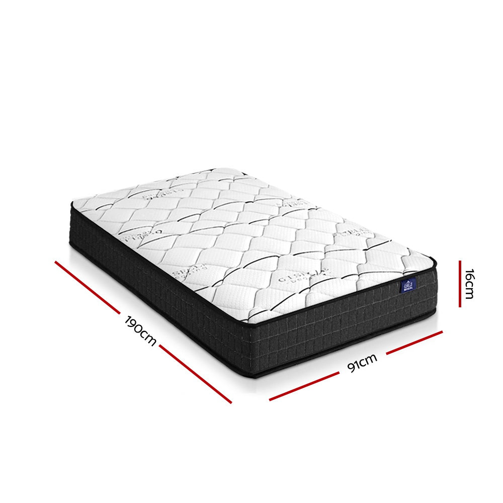 Giselle Bedding 16cm Mattress Medium Firm Single-Mattresses-PEROZ Accessories