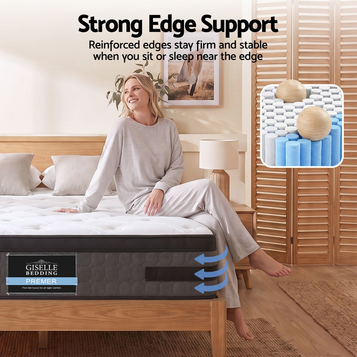 Giselle Bedding 36cm Mattress Cool Gel Memory Foam King-Mattresses-PEROZ Accessories