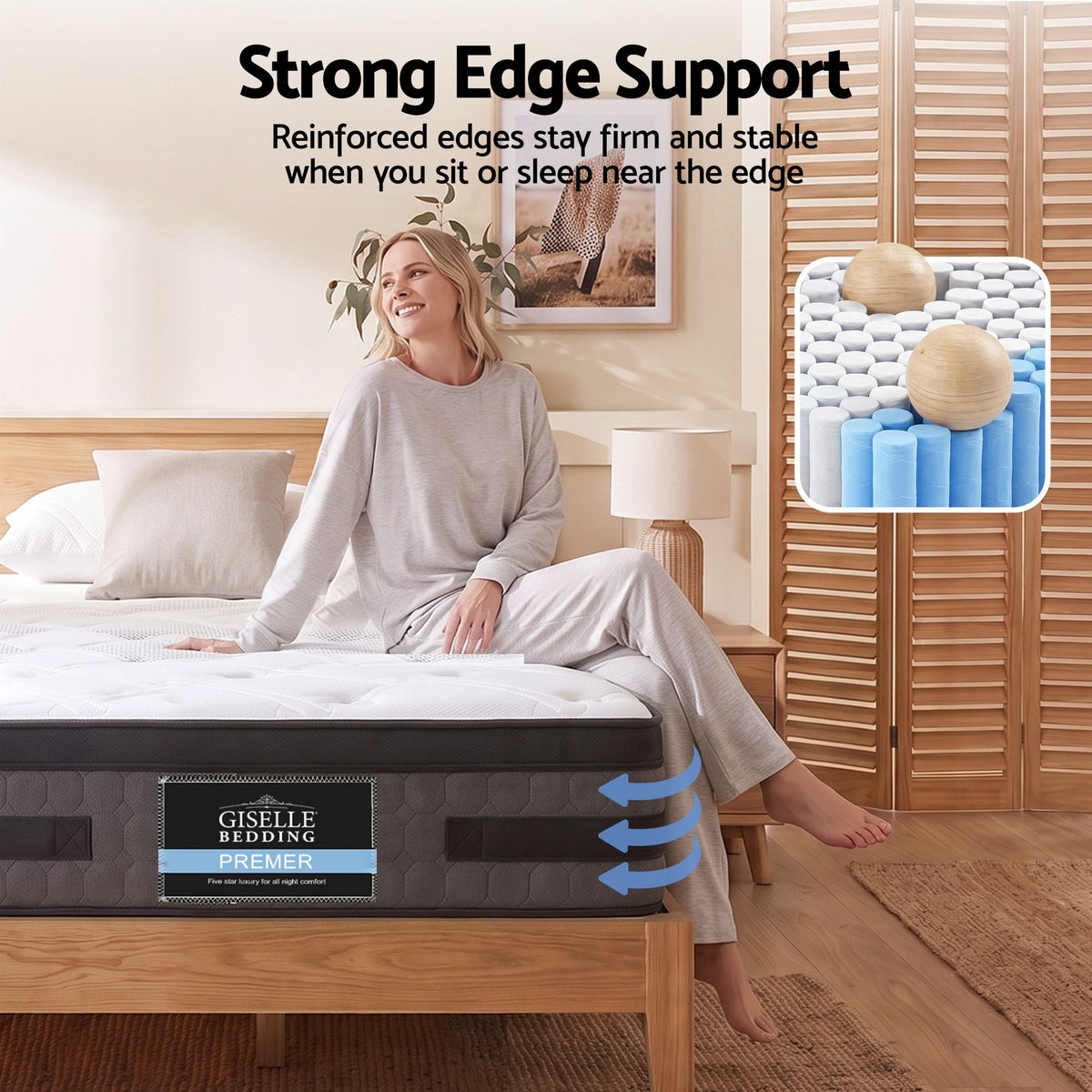 Giselle Bedding 36cm Mattress Cool Gel Memory Foam King Single-Mattresses-PEROZ Accessories