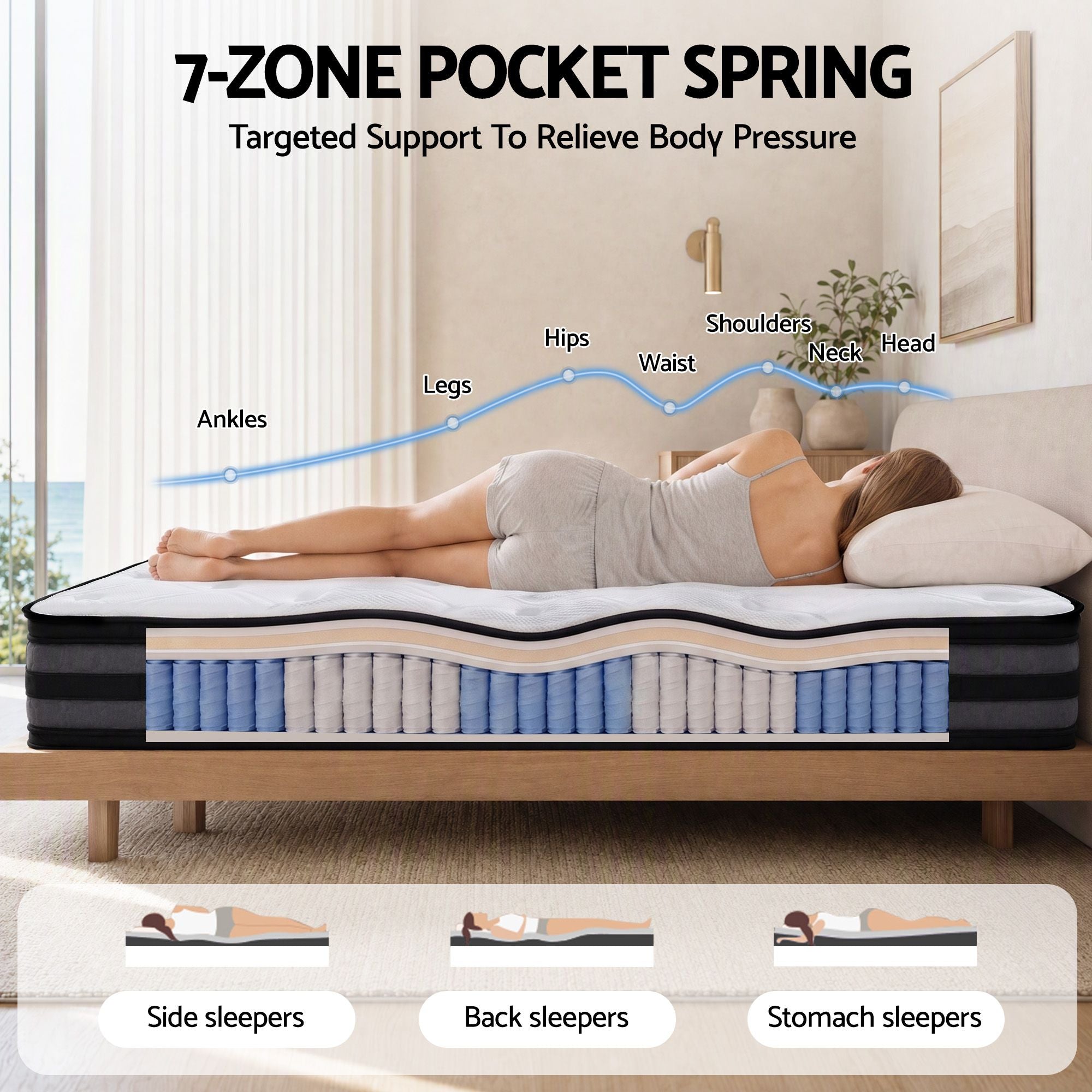 Giselle Bedding 36cm Mattress Cool Gel Memory Foam Single-Mattresses-PEROZ Accessories