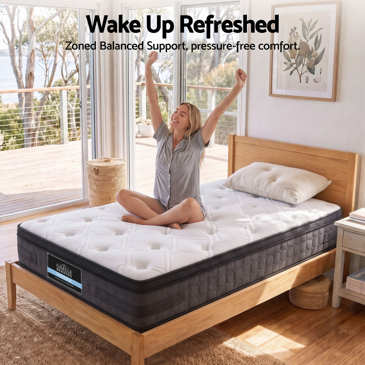 Giselle Bedding 36cm Mattress Cool Gel Memory Foam Single-Mattresses-PEROZ Accessories