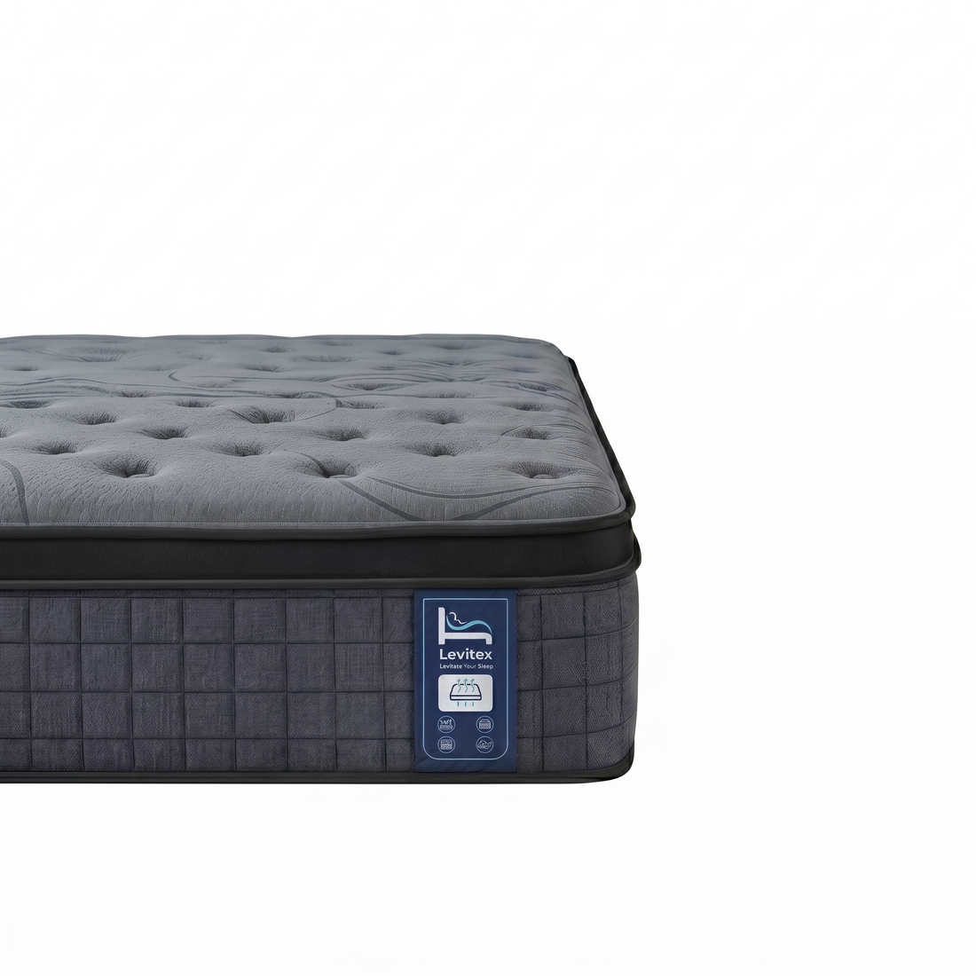 Levitex 33 cm Mattress 8.0 Extra Firm 7-Zone Pocket Spring Mattress with Dual-Row Edge Support &amp; Breathable Knit Cover Double-Furniture > Mattresses > Double Mattress-PEROZ Accessories