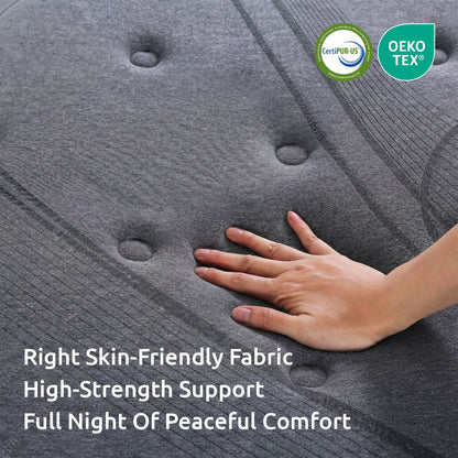 Levitex 33 cm Mattress 8.0 Extra Firm 7-Zone Pocket Spring Mattress with Dual-Row Edge Support &amp; Breathable Knit Cover King Single-Furniture > Mattresses > King Single Mattress-PEROZ Accessories
