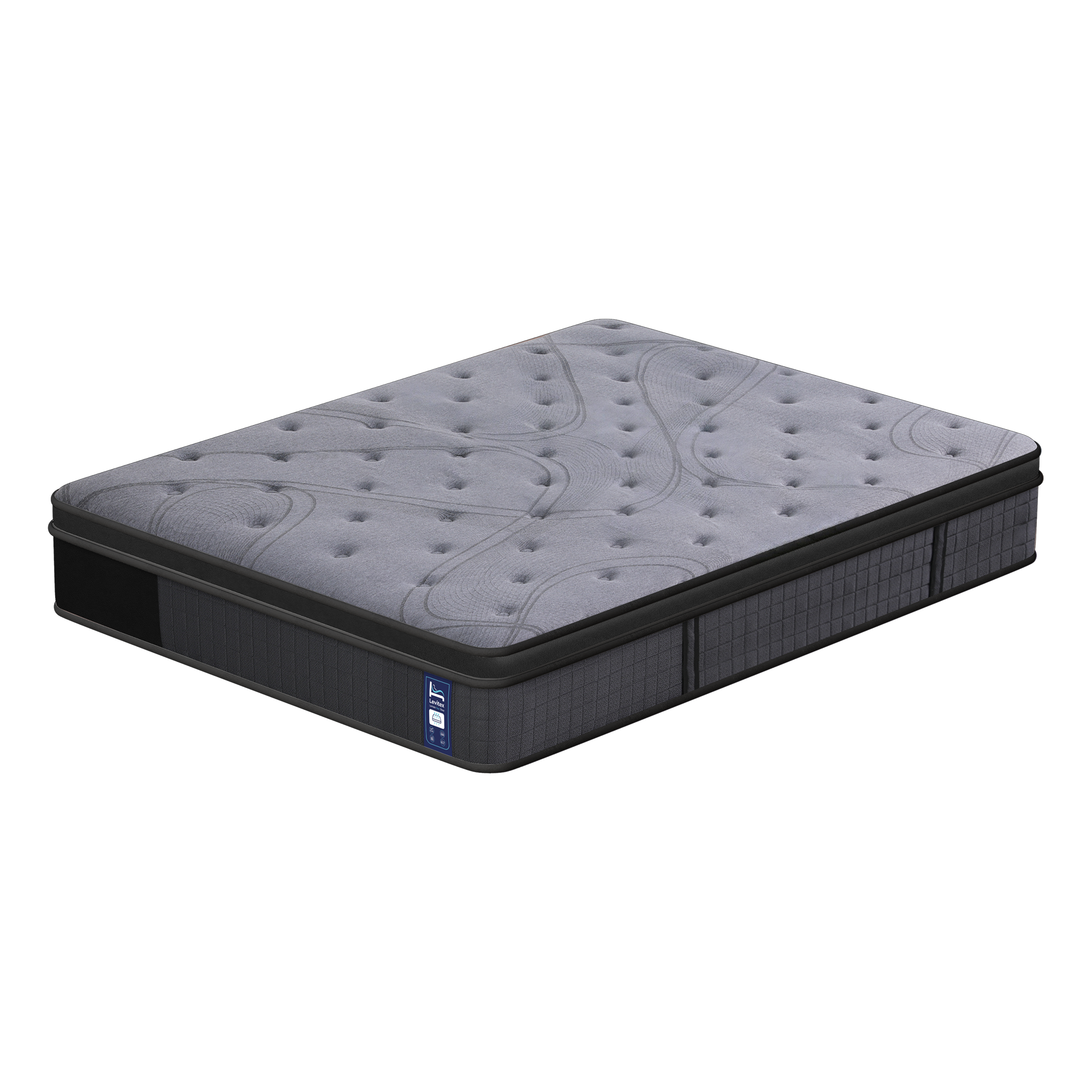 Levitex 33 cm Mattress 8.0 Extra Firm 7-Zone Pocket Spring Mattress with Dual-Row Edge Support &amp; Breathable Knit Cover Queen-Furniture > Mattresses > Queen Mattress-PEROZ Accessories