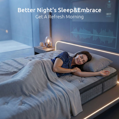 Levitex 33 cm Mattress 8.0 Extra Firm 7-Zone Pocket Spring Mattress with Dual-Row Edge Support &amp; Breathable Knit Cover Single-Furniture > Mattresses > Single Mattress-PEROZ Accessories