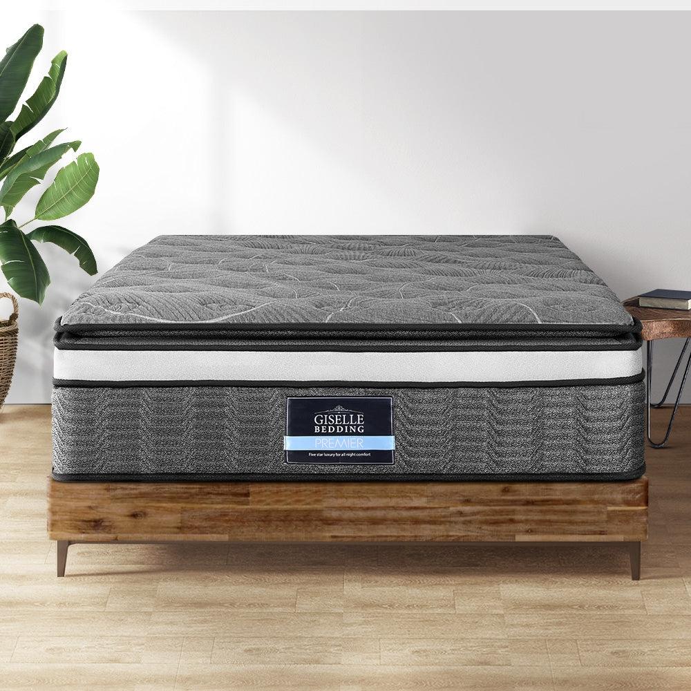 Giselle Bedding 34cm Mattress Double Layer Pocket Spring Double-Mattresses-PEROZ Accessories
