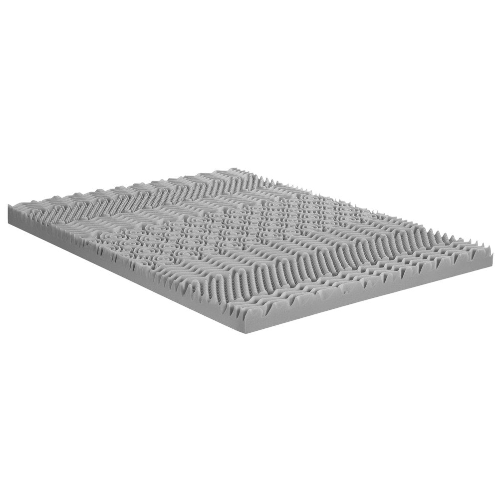 Giselle Bedding 8cm Memory Foam Mattress Topper 7-Zone Graphite Double-Furniture > Mattresses > Mattress Toppers-PEROZ Accessories