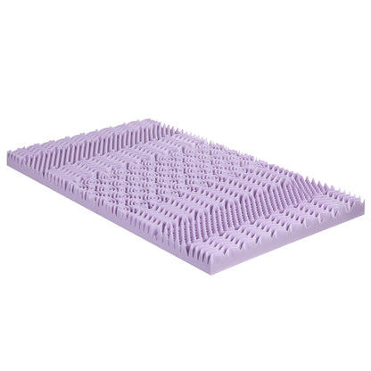 Giselle 8cm Memory Foam Mattress Topper Lavender Infused Bamboo Cover 7-Zone Single-Furniture &gt; Mattresses &gt; Mattress Toppers-PEROZ Accessories