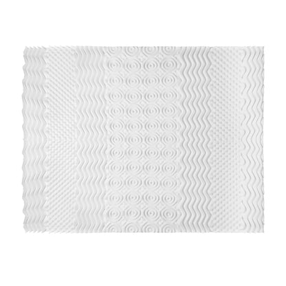 Giselle Bedding Memory Foam Mattress Topper 7-Zone Airflow Pad 8cm Double White-Furniture &gt; Mattresses &gt; Mattress Toppers-PEROZ Accessories