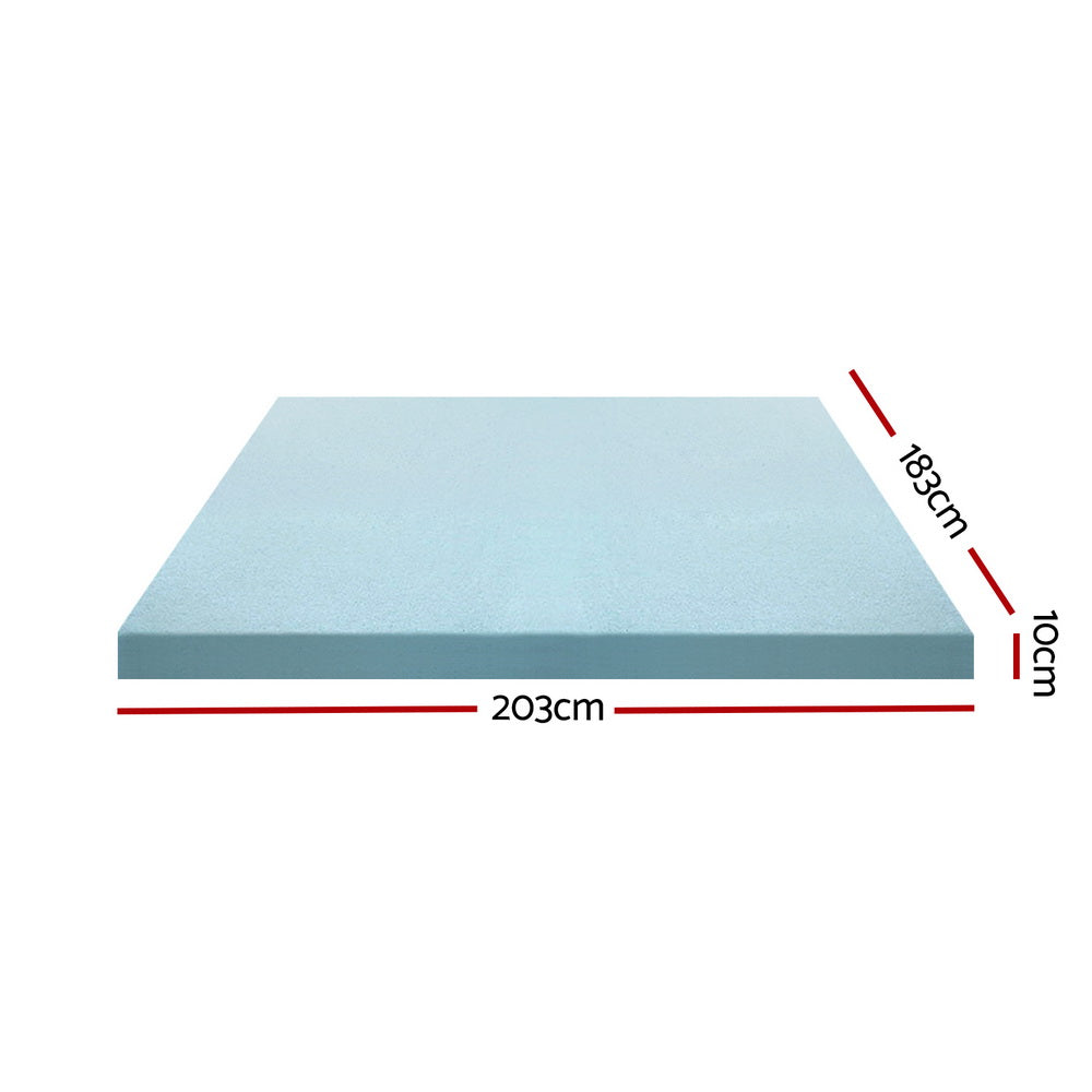 Giselle Bedding Memory Foam Mattress Topper Cool Gel Bed Mat Bamboo 10cm King-Furniture &gt; Mattresses &gt; Mattress Toppers-PEROZ Accessories