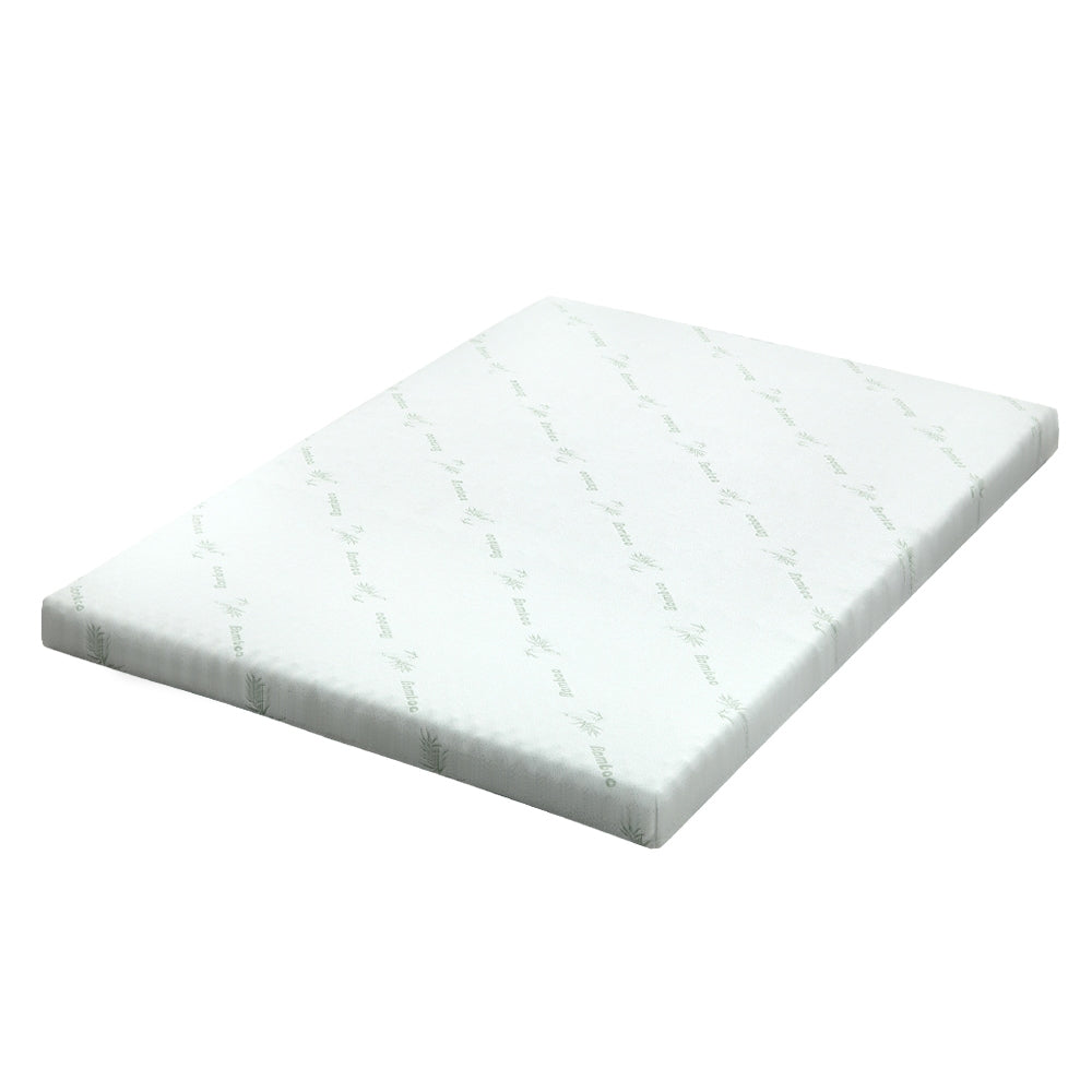 Giselle Bedding Memory Foam Mattress Topper Cool Gel Bed Mat Bamboo 10cm Single-Furniture &gt; Mattresses &gt; Mattress Toppers-PEROZ Accessories