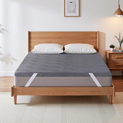 Giselle 8cm Memory Foam Mattress Topper Gel Dual Layer Foam Bamboo King-Furniture > Mattresses > Mattress Toppers-PEROZ Accessories