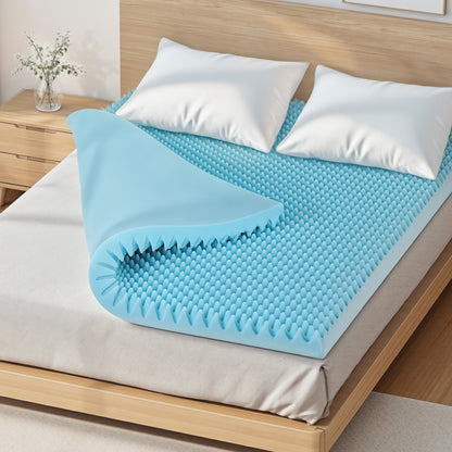 Giselle 8cm Memory Foam Mattress Topper Gel Egg Crate Foam Bamboo Queen-Furniture > Mattresses > Mattress Toppers-PEROZ Accessories