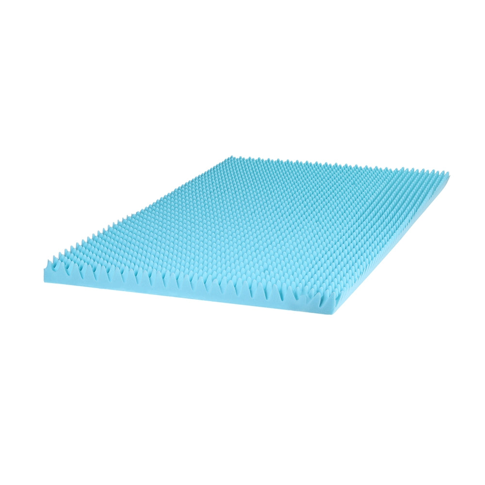 Giselle 8cm Memory Foam Mattress Topper Gel Egg Crate Foam Bamboo Single-Furniture > Mattresses > Mattress Toppers-PEROZ Accessories