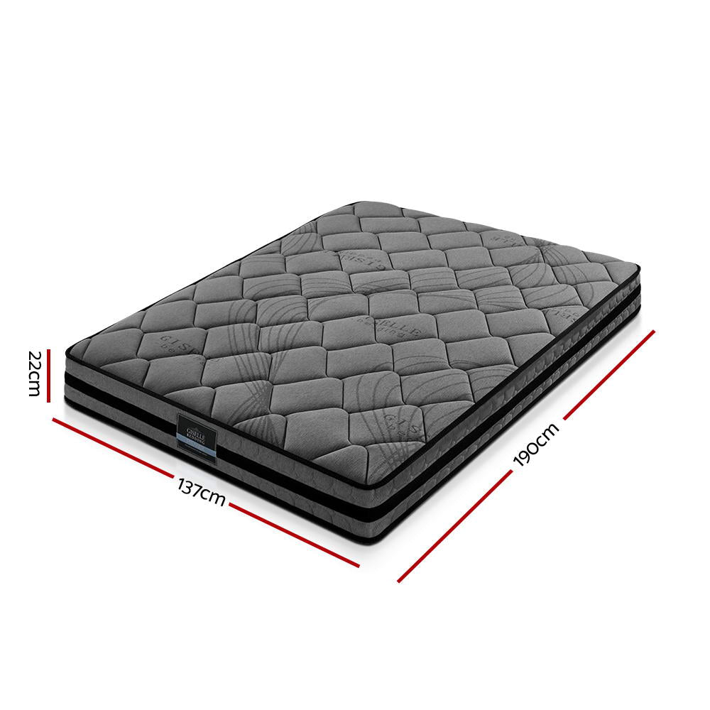Giselle Bedding 22cm Mattress Medium Firm Double-Mattresses-PEROZ Accessories