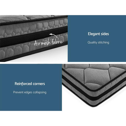 Giselle Bedding 22cm Mattress Medium Firm Double-Mattresses-PEROZ Accessories