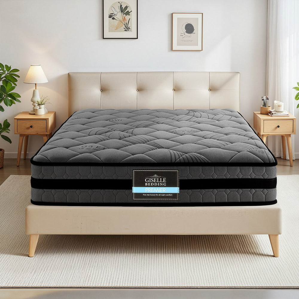 Giselle Bedding 22cm Mattress Medium Firm King Single-Mattresses-PEROZ Accessories