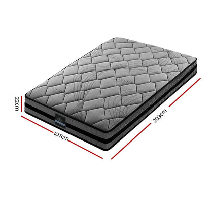 Giselle Bedding 22cm Mattress Medium Firm King Single-Mattresses-PEROZ Accessories