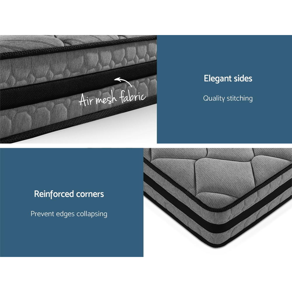Giselle Bedding 22cm Mattress Medium Firm King Single-Mattresses-PEROZ Accessories