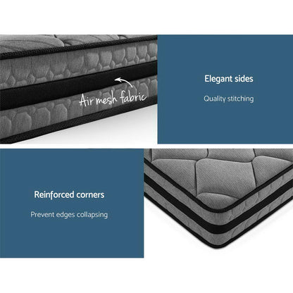 Giselle Bedding 22cm Mattress Medium Firm Queen-Mattresses-PEROZ Accessories