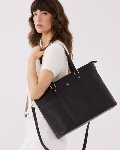 Tara Laptop Tote Work Bag With Crossbody Strap-Handbags-PEROZ Accessories