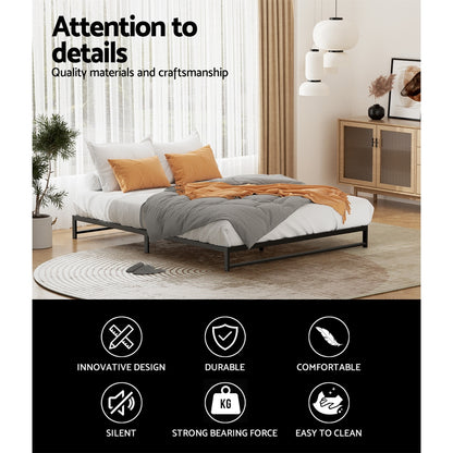 Artiss Bed Frame Double Size Metal BERU-Furniture &gt; Bedroom-PEROZ Accessories