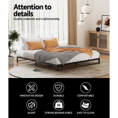Artiss Bed Frame King Size Metal BERU-Furniture &gt; Bedroom-PEROZ Accessories