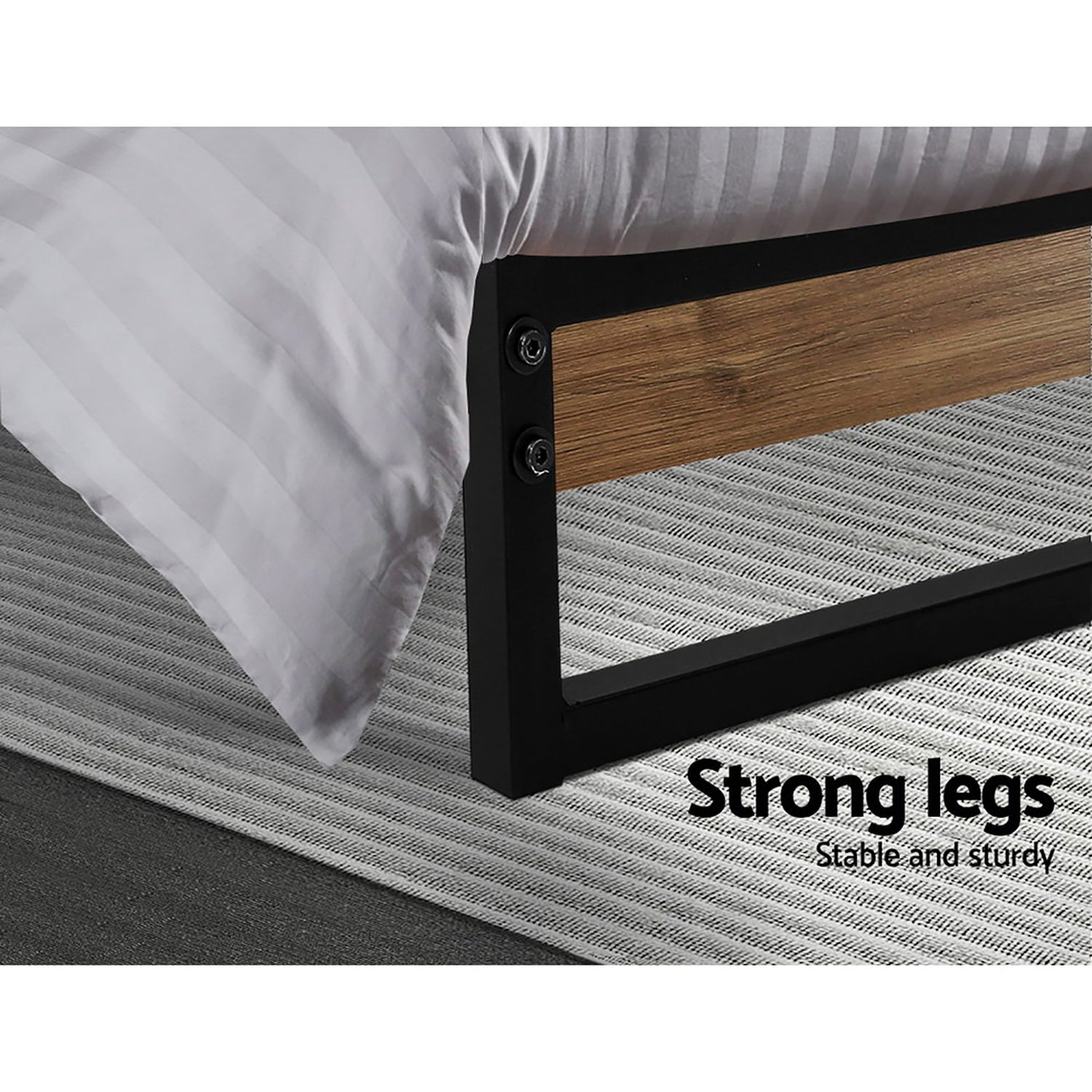 Artiss Bed Frame King Size Metal Bed Frame DANE-Bed Frames-PEROZ Accessories