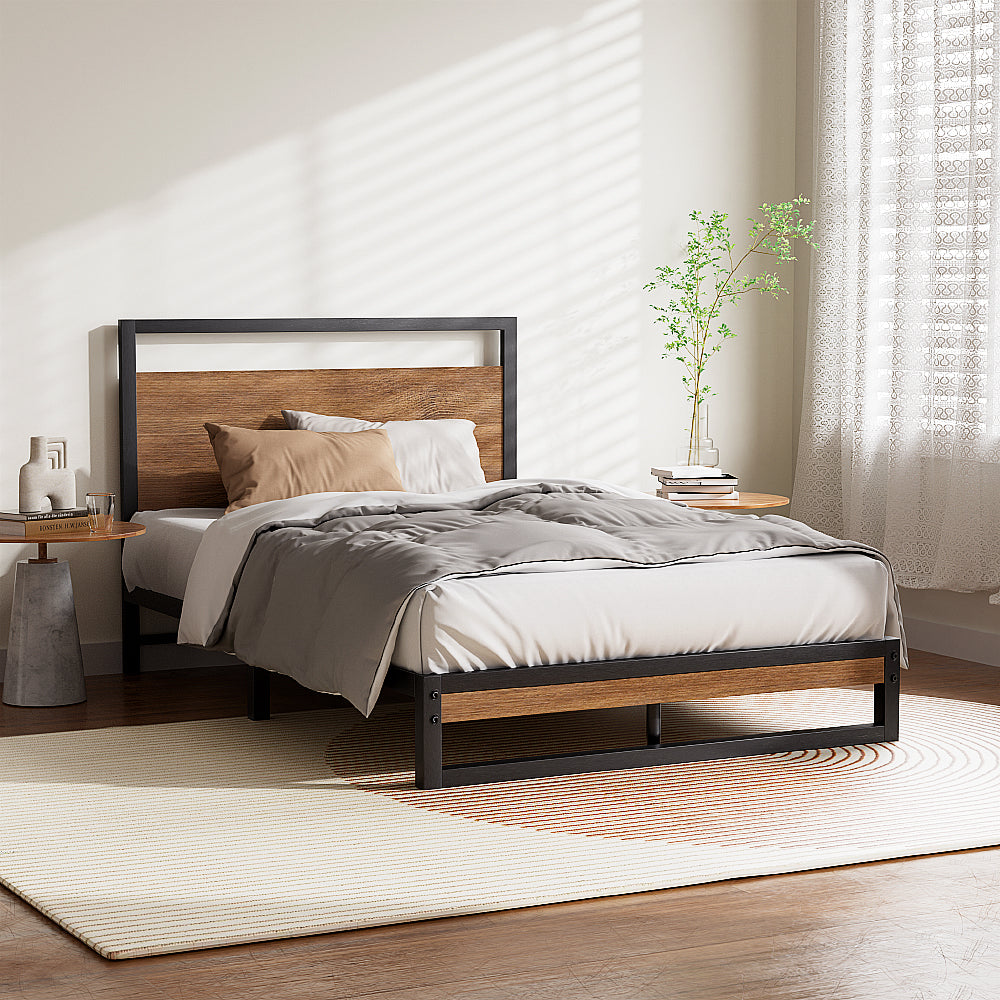 Artiss Bed Frame Metal Bed Frame DANE - King Single-Bed Frames-PEROZ Accessories