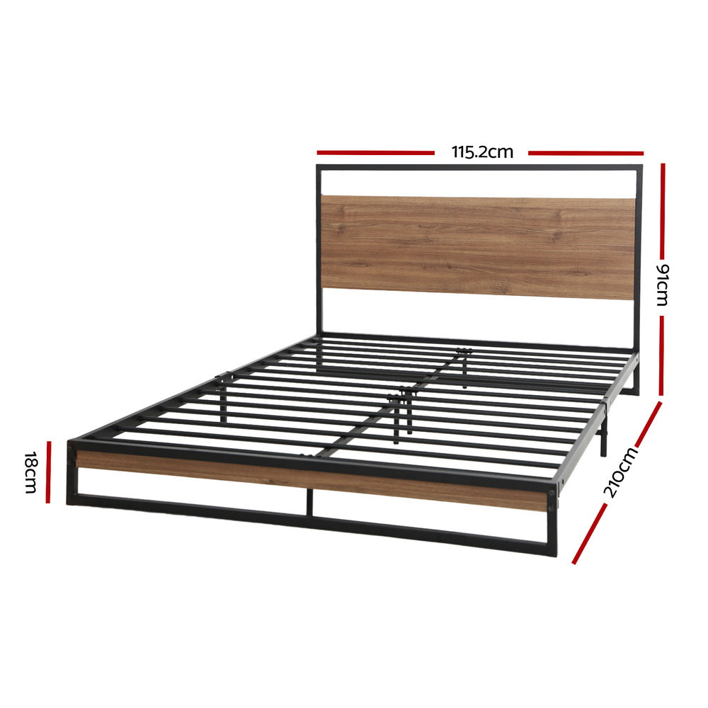 Artiss Bed Frame Metal Bed Frame DANE - King Single-Bed Frames-PEROZ Accessories