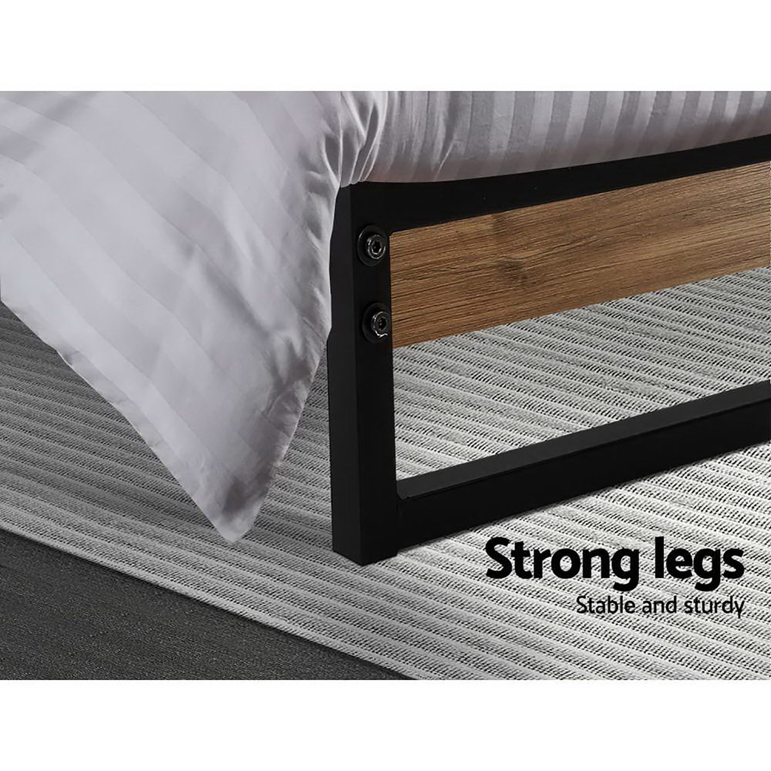 Artiss Bed Frame Queen Size Metal Bed Frame DANE-Bed Frames-PEROZ Accessories