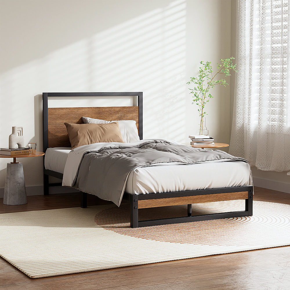 Artiss Bed Frame Single Size Metal Bed Frame DANE-Bed Frames-PEROZ Accessories