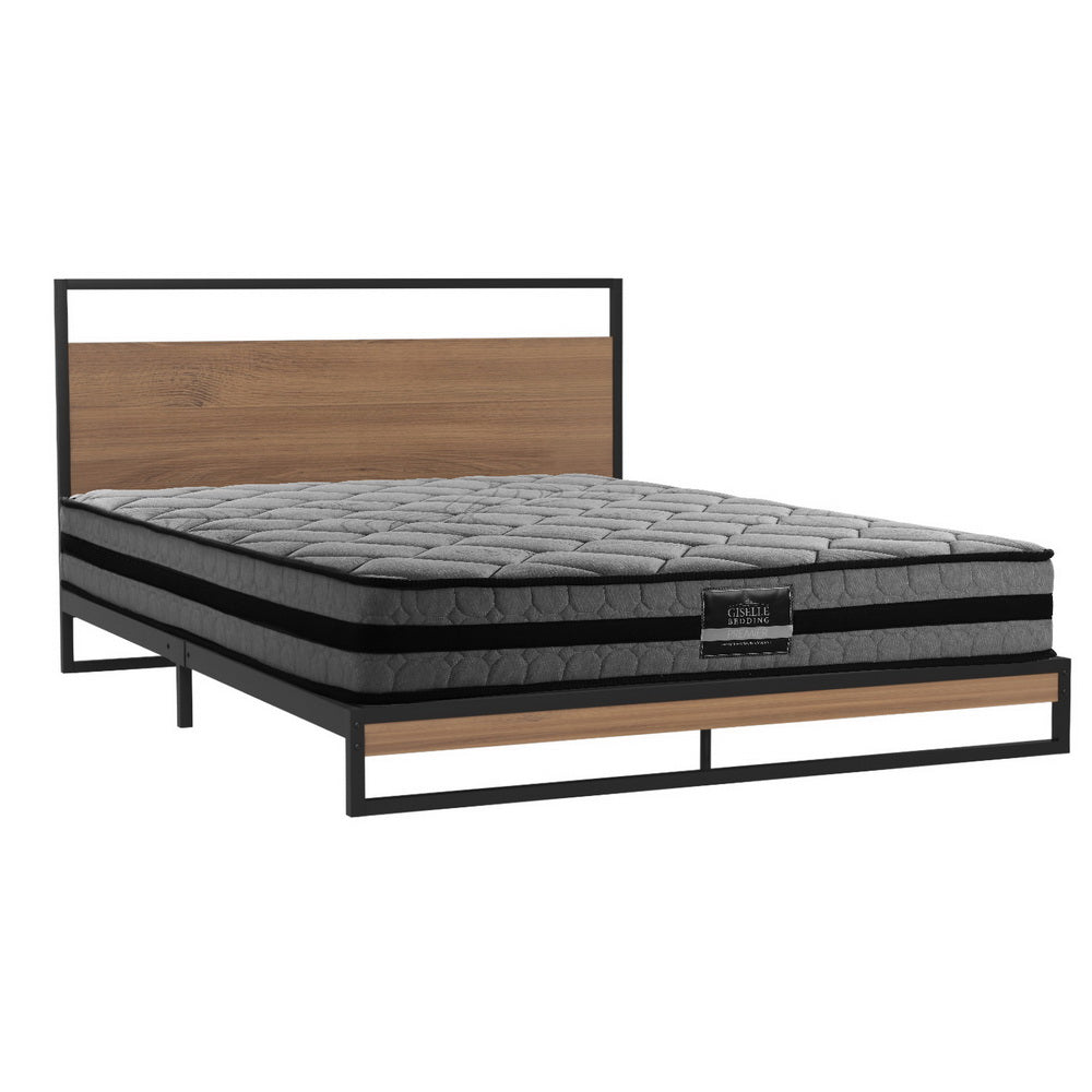Artiss Metal Bed Frame Double Size Beds Platform with Mattress-Furniture > Bedroom > Beds & Bed Frames-PEROZ Accessories