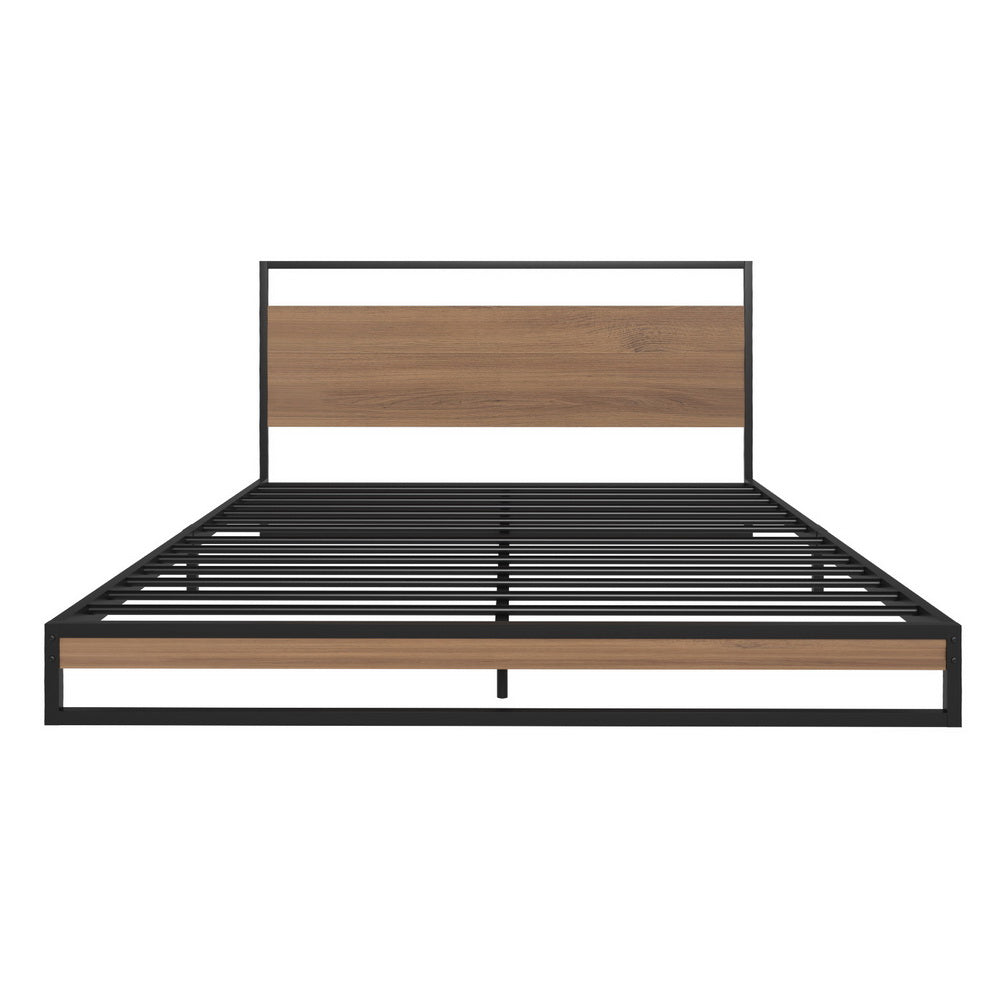 Artiss Bed Frame Queen Size Metal Frame DANE with Mattress-Furniture &gt; Bedroom &gt; Beds &amp; Bed Frames-PEROZ Accessories