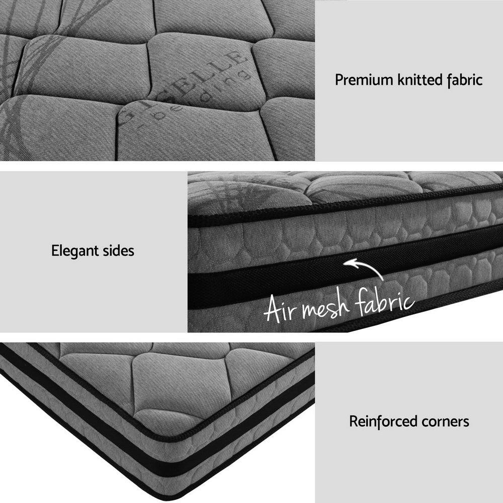 Artiss Bed Frame Queen Size Metal Frame DANE with Mattress-Furniture &gt; Bedroom &gt; Beds &amp; Bed Frames-PEROZ Accessories